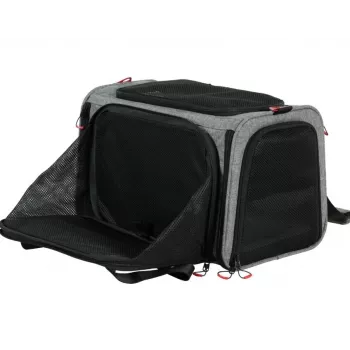ZOLUX NOMAD L Transportín ampliable para mascotas 48×30,8×30,5 cm Gris/Negro