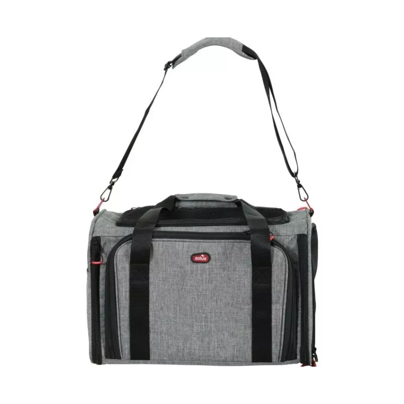 ZOLUX NOMAD L Transportín ampliable para mascotas 48×30,8×30,5 cm Gris/Negro