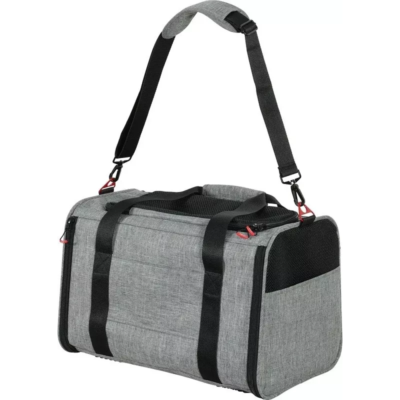 ZOLUX NOMAD L Transportín ampliable para mascotas 48×30,8×30,5 cm Gris/Negro