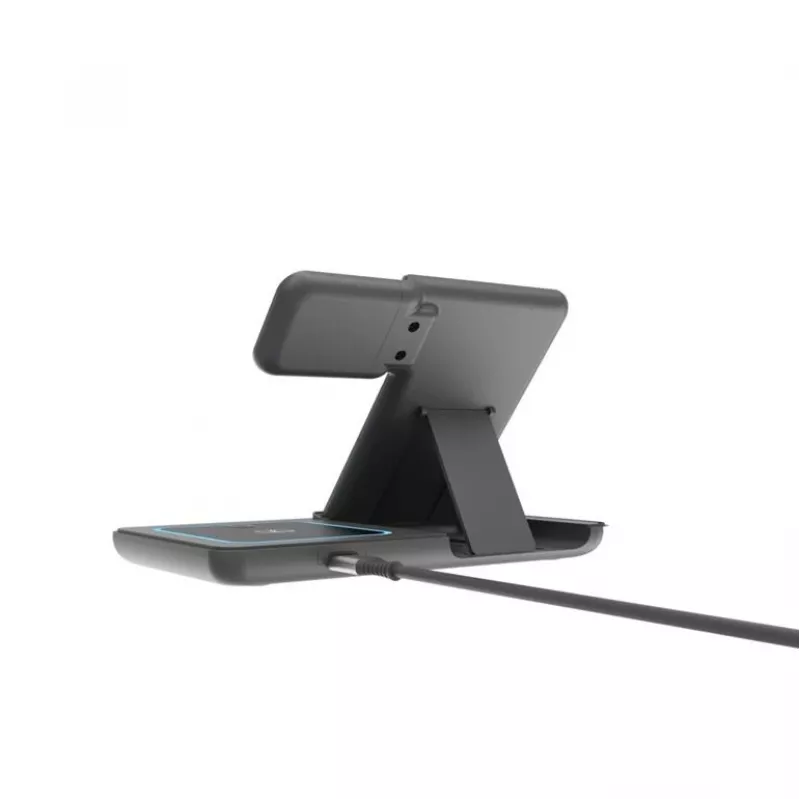 Gembird TA-WPC31S-01-BK Cargador inalámbrico plegable 3 en 1 con soporte, 15W, Samsung Watch, Negro