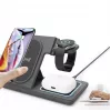 Gembird TA-WPC31S-01-BK Cargador inalámbrico plegable 3 en 1 con soporte, 15W, Samsung Watch, Negro