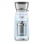 Smeg CGF03PBEU Molinillo de café, 15 niveles de molienda, capacidad de 240 g de granos, 150 W, Azul pastel