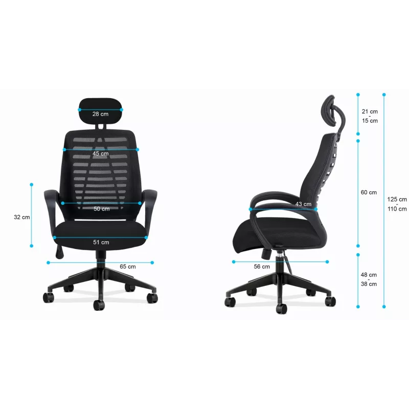MARK ADLER Manager 2.0 Sillón de oficina/ordenador AirMESH HD TILT PLUS Negro