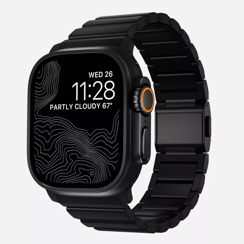 NOMAD Correa de titanio para Apple Watch 46/49mm Plata