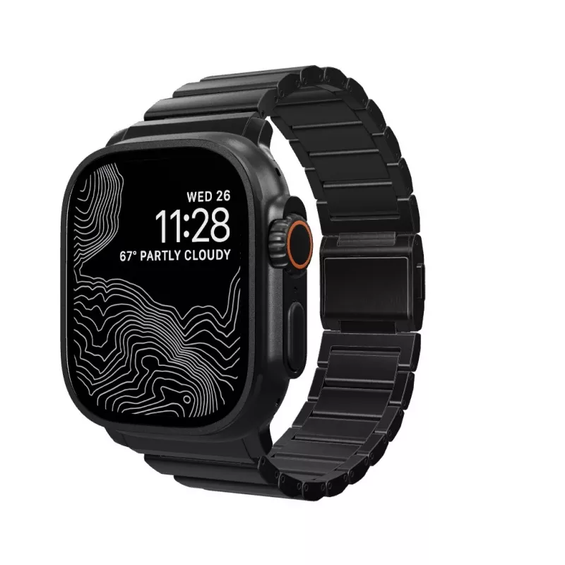 NOMAD Correa de titanio para Apple Watch 46/49mm Plata