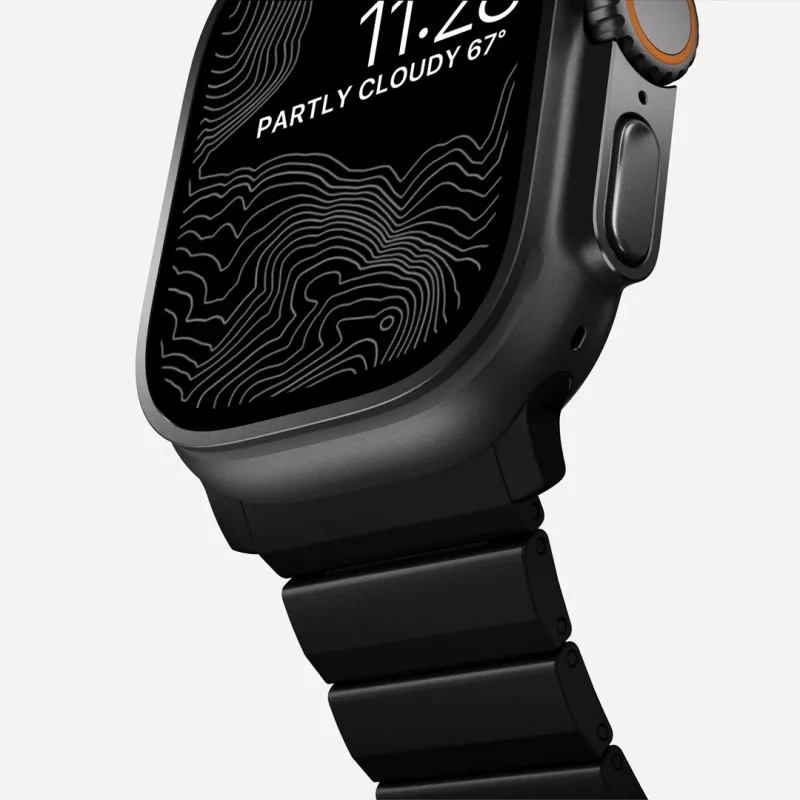 NOMAD Correa de titanio para Apple Watch 46/49mm Plata