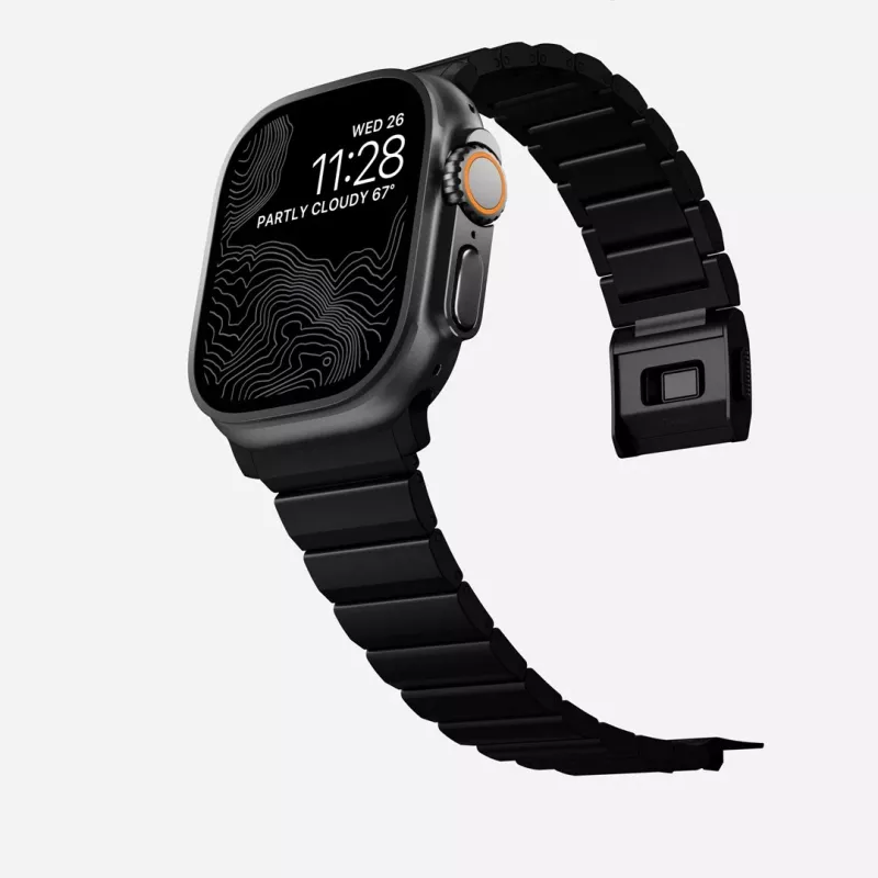 NOMAD Correa de titanio para Apple Watch 46/49mm Plata