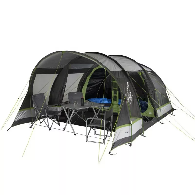 High Peak Garda 5.0 Tienda de campaña tipo túnel 4 personas Verde/Gris claro