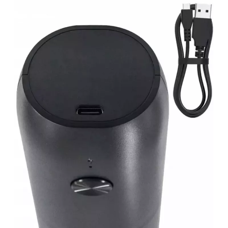 PROMIS MP35X2 Set de molinillos eléctricos de sal y pimienta con soporte, Acero inoxidable/Plata, 2x 220 mm, mecanismo cerámico, a pilas, luz LED