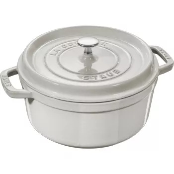 ZWILLING STAUB La Cocotte 5,25 L Cacerola redonda de hierro fundido, 26 cm, Trufa blanca