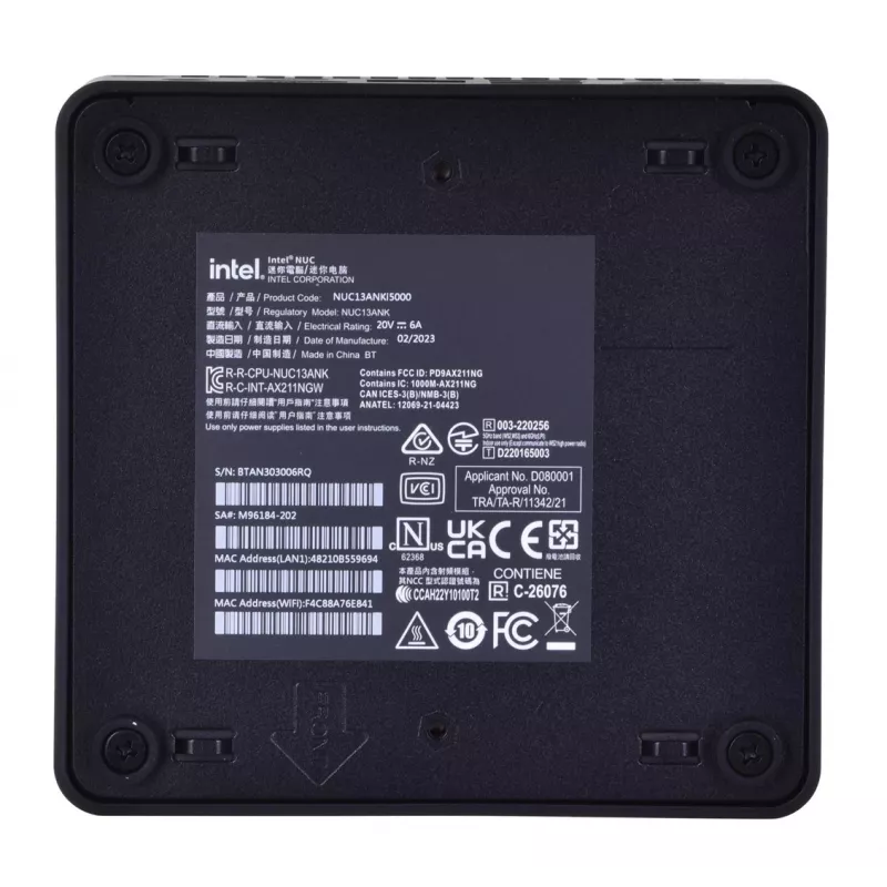 Actina 5901443205395 PC Intel Core i3-8100 8GB DDR4 1TB HDD Windows 10 Pro Mini Torre Negro