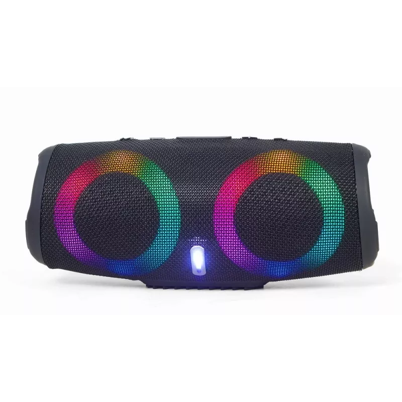 Gembird SPK-BT-LED-02 Altavoz Bluetooth portátil para fiestas, 10 W, Negro