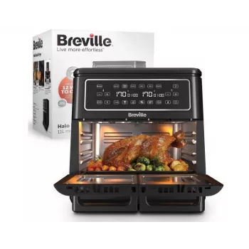 Breville VDF130X Freidora de aire, 5,5 l, 1700 W, Negro