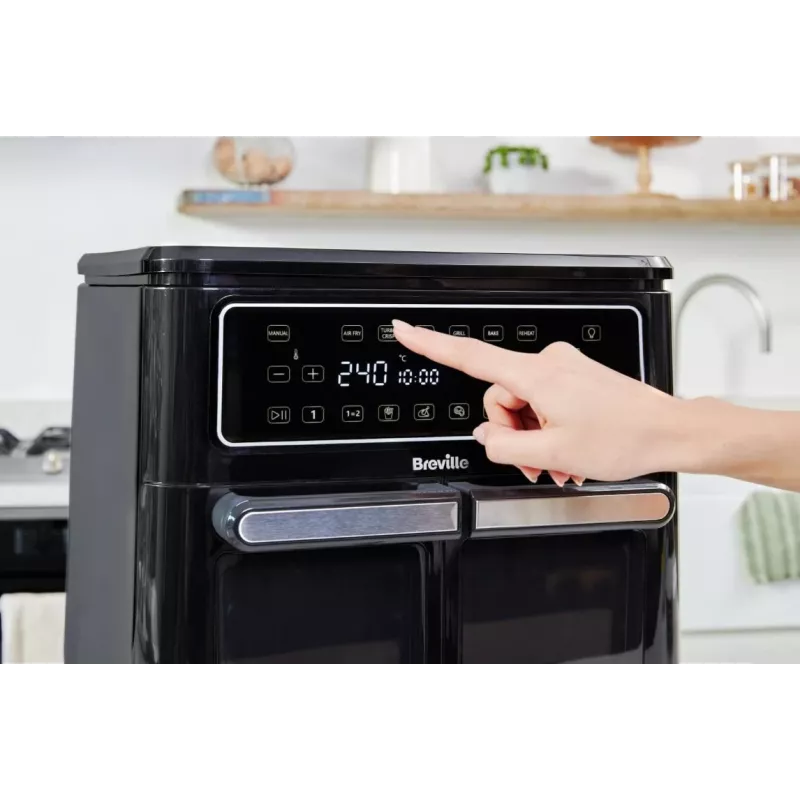 Breville VDF130X Freidora de aire, 5,5 l, 1700 W, Negro
