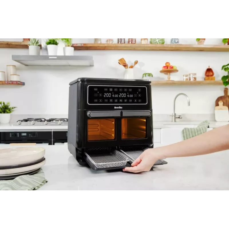 Breville VDF130X Freidora de aire, 5,5 l, 1700 W, Negro