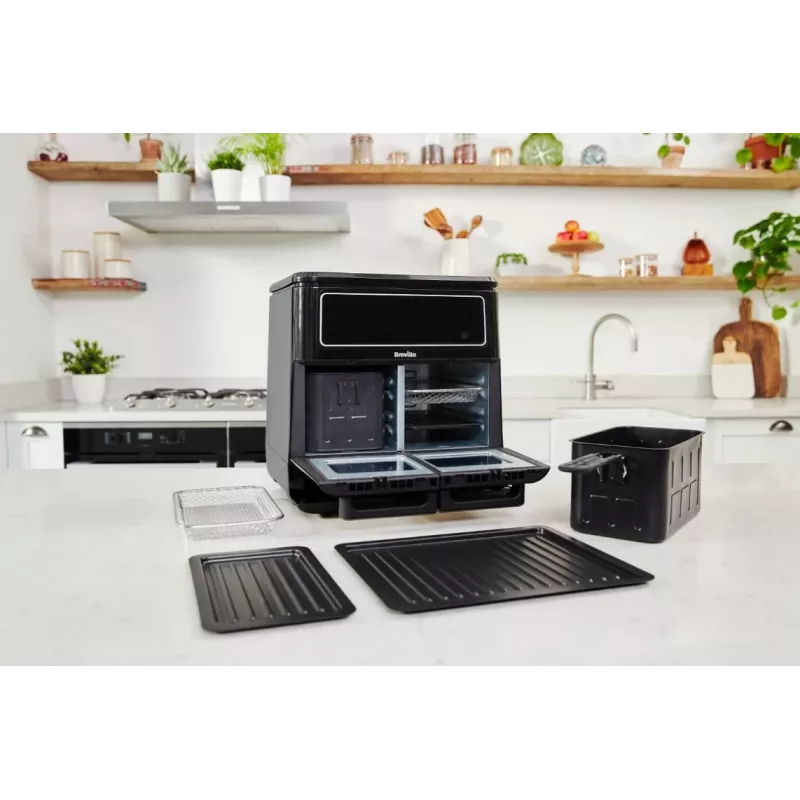 Breville VDF130X Freidora de aire, 5,5 l, 1700 W, Negro