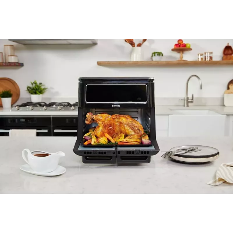 Breville VDF130X Freidora de aire, 5,5 l, 1700 W, Negro