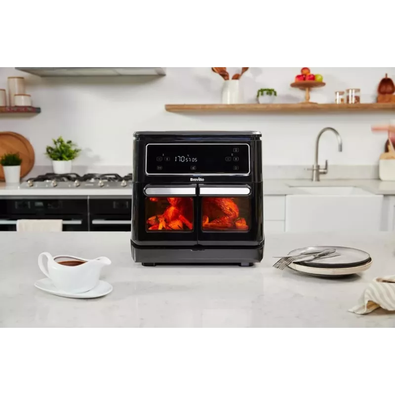 Breville VDF130X Freidora de aire, 5,5 l, 1700 W, Negro