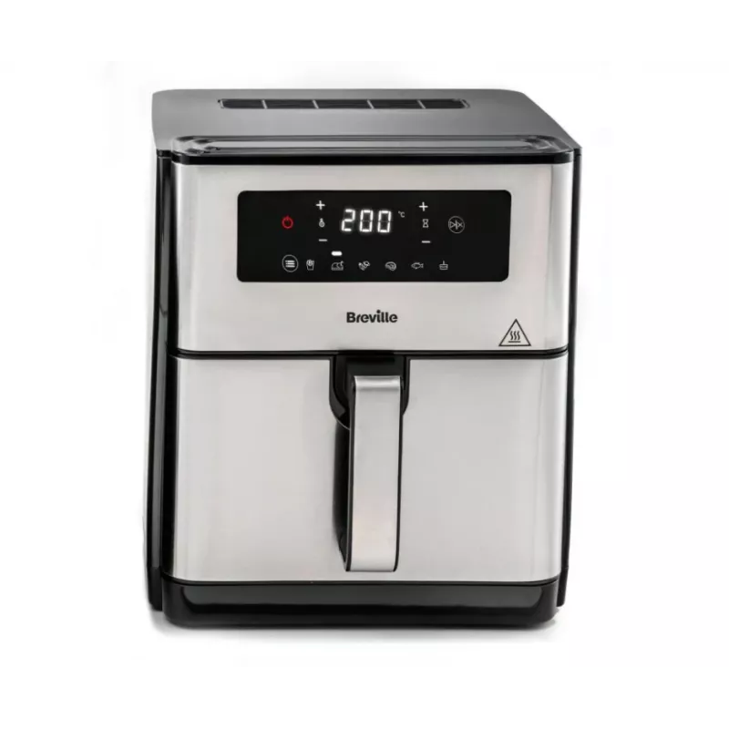 Breville VDF131X Freidora de aire, 1,25 kg, 1400 W, Negro/Plata