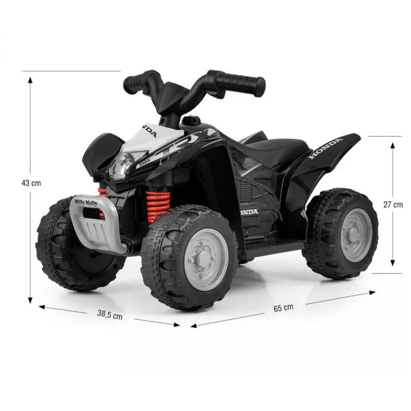 MILLY MALLY Quad Honda ATV batería alimentado negro