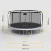 REBEL Active Trampoline PRO 15ft/457cm - negro/azul
