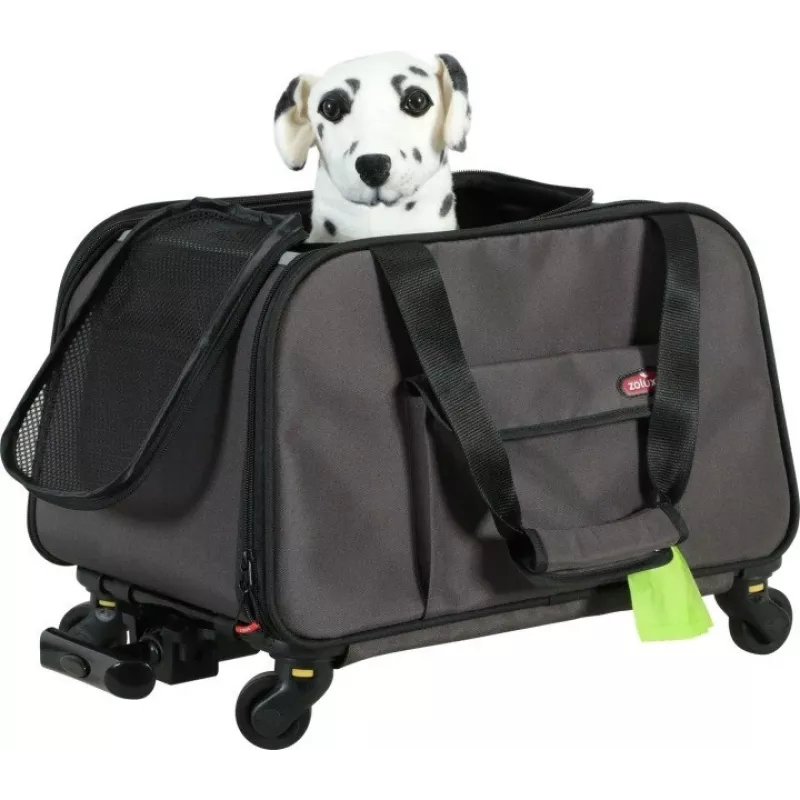 ZOLUX NOMAD transportín con ruedas para perros y gatos 47x32x27 cm negro