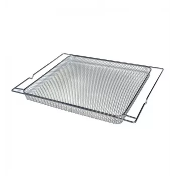 MPM-AFY AirFryer plancha grill - bandeja de acero inoxidable perforada para freidoras de aire, negra
