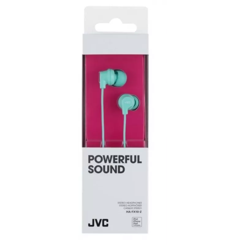 JVC HA-FX10 auriculares in-ear con cable azul claro