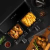 ELDOM FR210 DualCrisp freidora de aire doble, 2200 W, capacidad 8 L, pantalla LED, negra