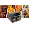 ELDOM FR210 DualCrisp freidora de aire doble, 2200 W, capacidad 8 L, pantalla LED, negra