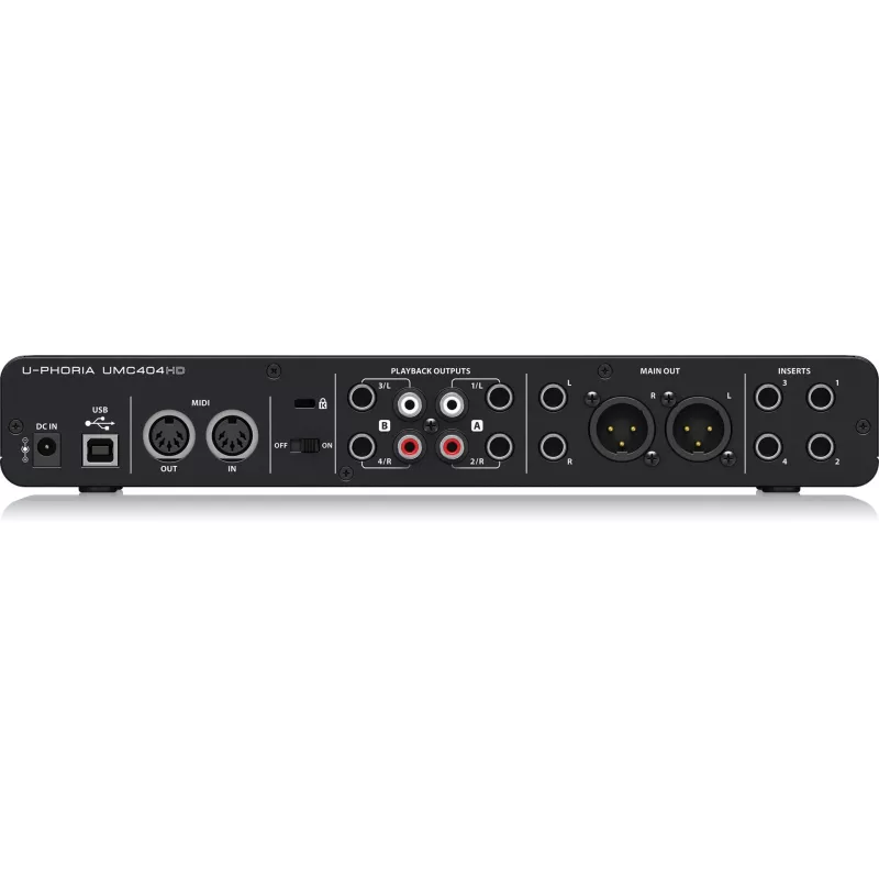 Behringer UMC404HD Interfaz de audio USB 4x4 24-bit/192 kHz con previos MIDAS