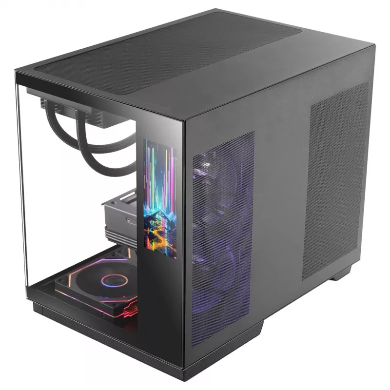 Tacens Mars Gaming MCMIRAGE Caja de ordenador semitorre Negra