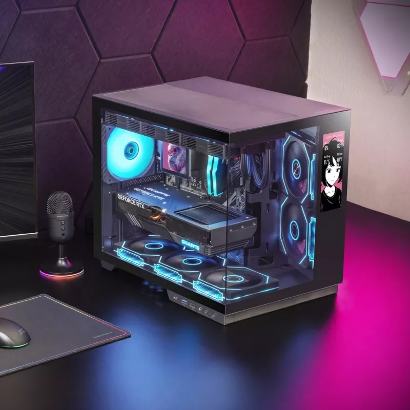 Tacens Mars Gaming MCMIRAGE Caja de ordenador semitorre Negra