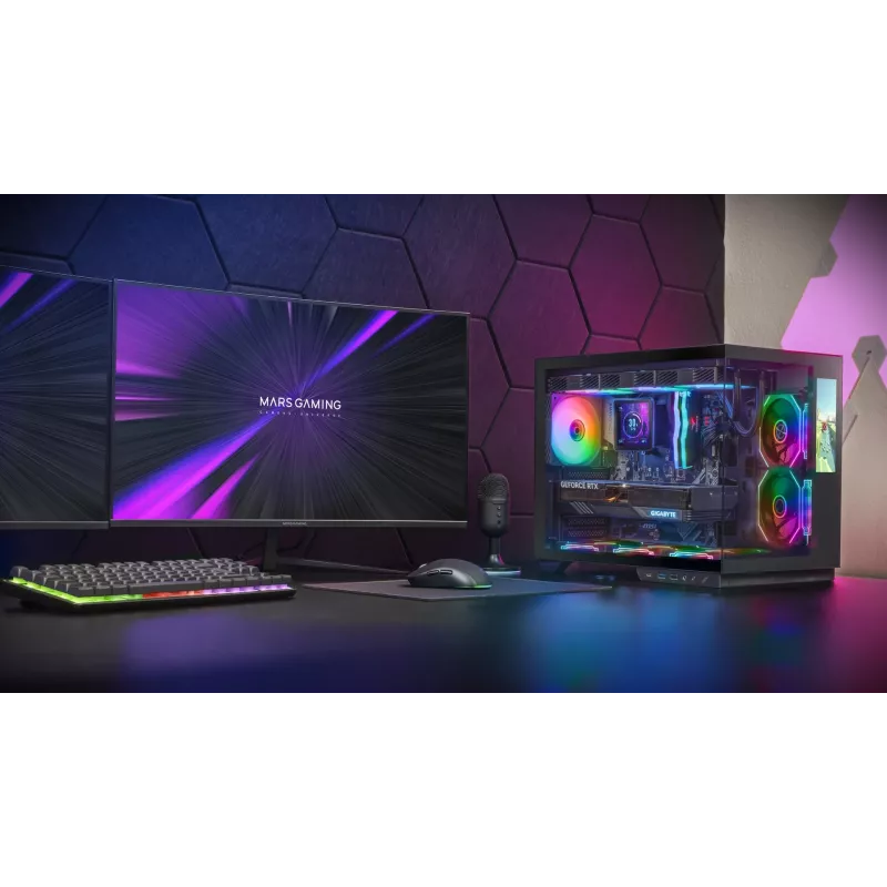 Tacens Mars Gaming MCMIRAGE Caja de ordenador semitorre Negra