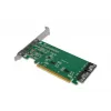 ICY DOCK EXLink MB308A Tarjeta adaptadora PCIe 4.0 x16 NVMe con 2 conectores SlimSAS 8i (SFF-8654) y Redriver