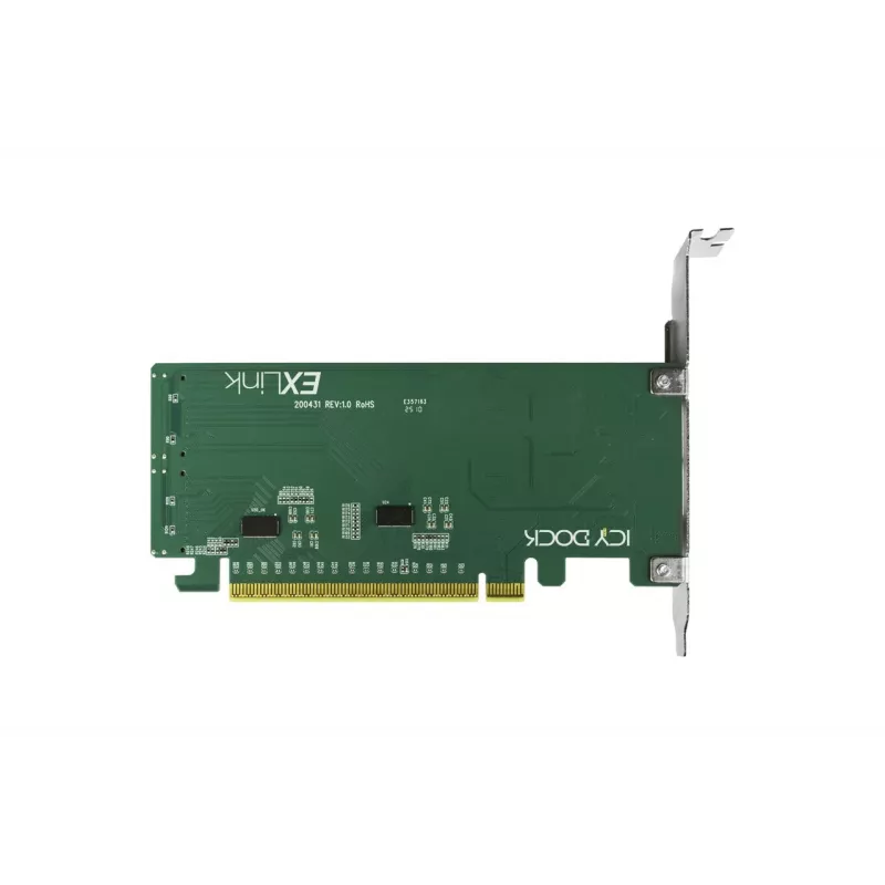 ICY DOCK EXLink MB308A Tarjeta adaptadora PCIe 4.0 x16 NVMe con 2 conectores SlimSAS 8i (SFF-8654) y Redriver