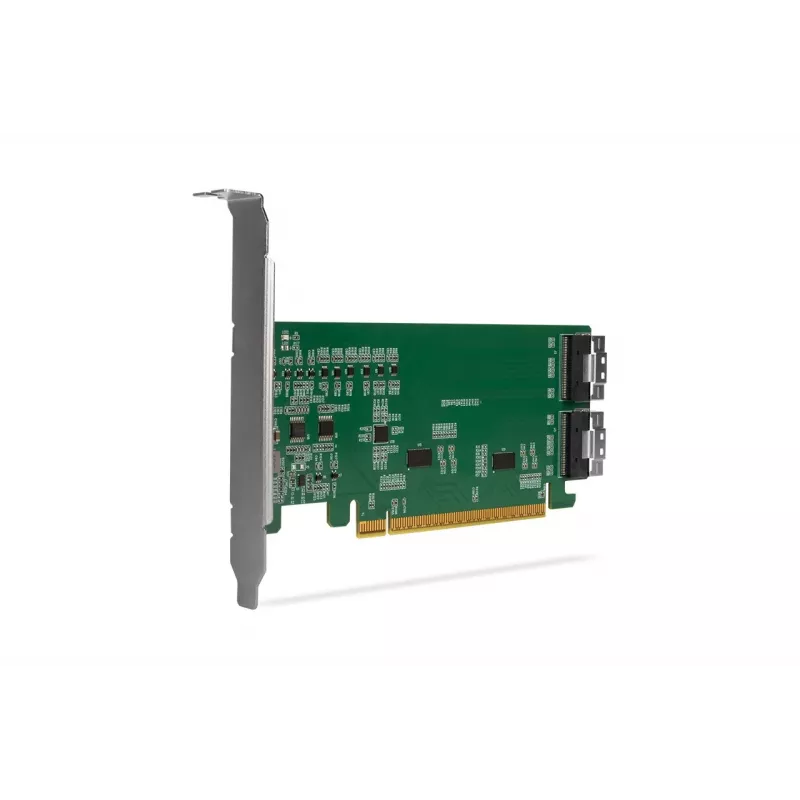 ICY DOCK EXLink MB308A Tarjeta adaptadora PCIe 4.0 x16 NVMe con 2 conectores SlimSAS 8i (SFF-8654) y Redriver