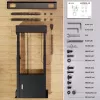 ONKRON FPRO2L-30-B Soporte de suelo móvil para televisores de 55-100 pulgadas, Negro