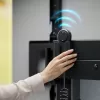 ONKRON FPRO2L-40-B Soporte de suelo para TV de 55-100 pulgadas, Negro, capacidad de carga 100 kg, carro AV móvil