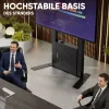 ONKRON FPRO2L-40-B Soporte de suelo para TV de 55-100 pulgadas, Negro, capacidad de carga 100 kg, carro AV móvil