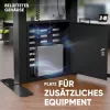 ONKRON FPRO2L-40-B Soporte de suelo para TV de 55-100 pulgadas, Negro, capacidad de carga 100 kg, carro AV móvil