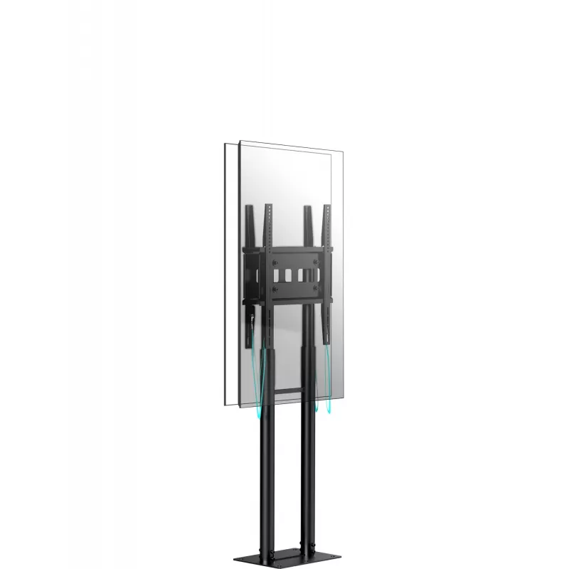 ONKRON FPRO2L-20-B Carro de TV móvil para televisores de 55-100 pulgadas, Negro