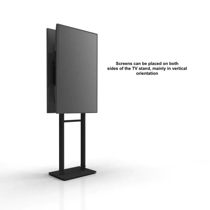 ONKRON FPRO2L-20-B Carro de TV móvil para televisores de 55-100 pulgadas, Negro