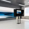 ONKRON FPRO2L-20-B Carro de TV móvil para televisores de 55-100 pulgadas, Negro