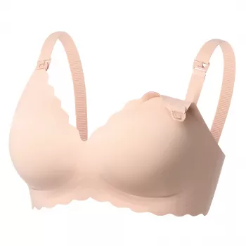 MOMCOZY YN46 Sujetador de lactancia sin costuras con soporte Floral Skin S