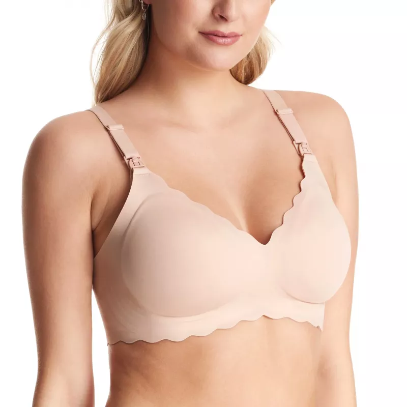 MOMCOZY YN46 Sujetador de lactancia sin costuras con soporte Floral Skin S