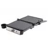 ELDOM GK200 GRILO Grill de contacto 2000W con termostato regulable, placas antiadherentes, Negro/Plata