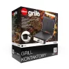 ELDOM GK200 GRILO Grill de contacto 2000W con termostato regulable, placas antiadherentes, Negro/Plata