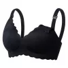 MOMCOZY YN46 Sujetador de lactancia sin costuras con soporte floral Negro 2XL