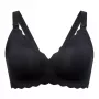 MOMCOZY YN46 Sujetador de lactancia sin costuras con soporte floral Negro 3XL